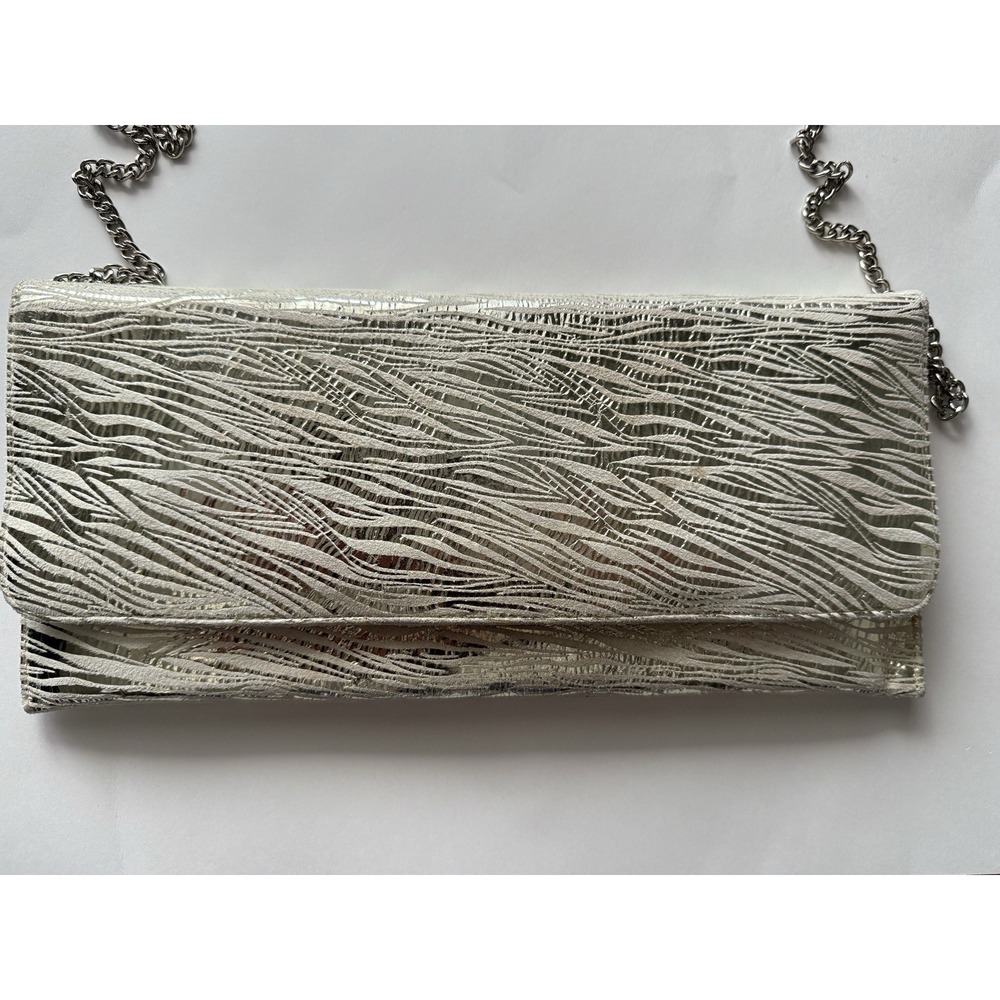 Vintage Fatto a Mano Carlos Falchi Silver Handbag / Handmade Shoulder Clutch - Picture 4 of 10
